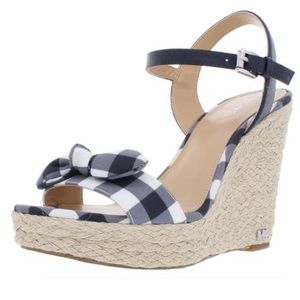 Michael Kors Pippa Gingham Espadrille Wedges